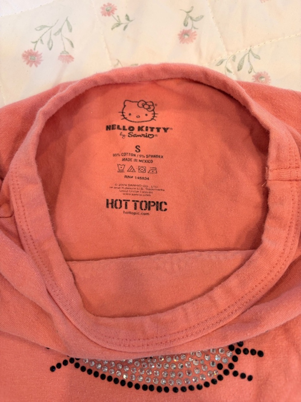 Hello Kitty Baby Tee - Rhinestone Logo - Picture 3 of 4
